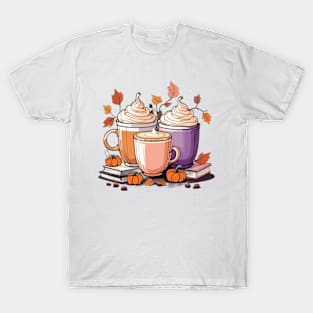 Pumpkin spice fall vibe pattern T-Shirt